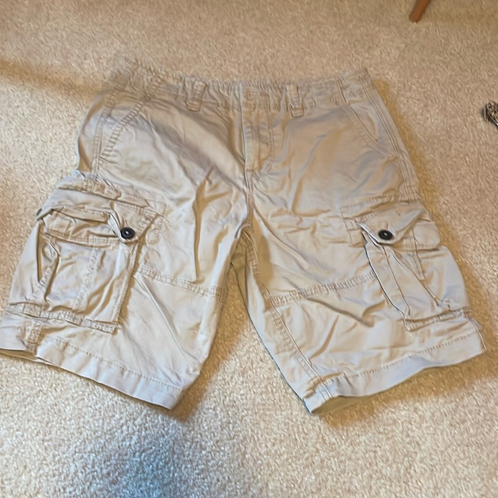 aeropostale mens cargo shorts tan